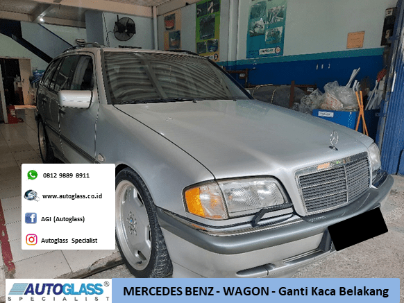 Autoglass Ganti kaca mobil Mercy Wagon 1 - Mercedes Benz C CLass Wagon – Ganti kaca mobil belakang
